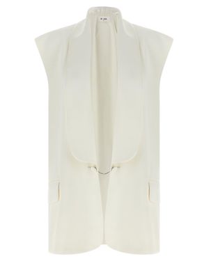 DI.LA3 PARI' Di. La3 Pari' Tuxedo Vest - White