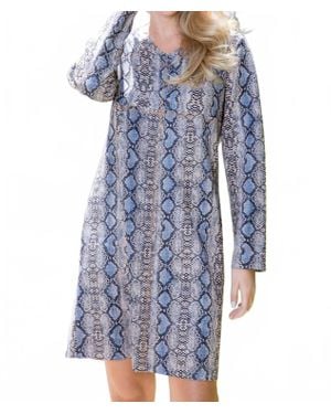 Joh Aurora Suede V-Neck Dress - Blue