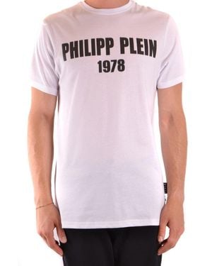 Philipp Plein Short-Sleeve Crew Neck T-Shirt With Bold Logo - Pink