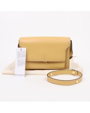Marni Trunk Small Shoulder Crossbody Bag - Natural