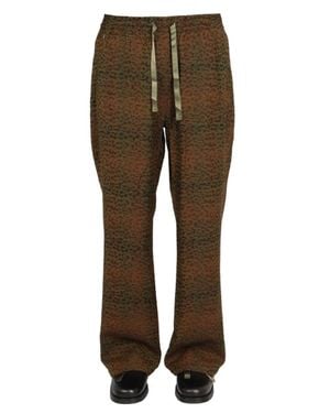 Needles Animal Print Relaxed Fit Pants - Brown
