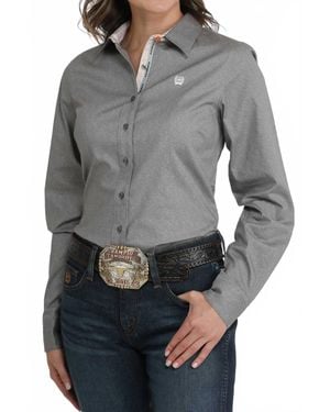 Cinch Arena Fit Button Down Western Shirt - Gray