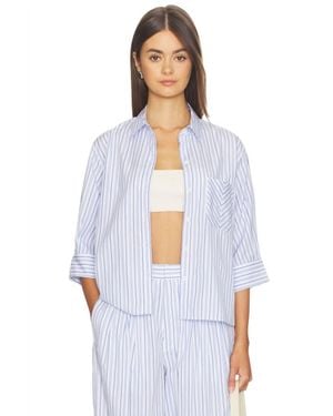Rag & Bone Lucia Stripe Poplin Shirt - White