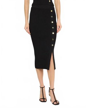 Veronica Beard Tanner Midi Skirt - Black
