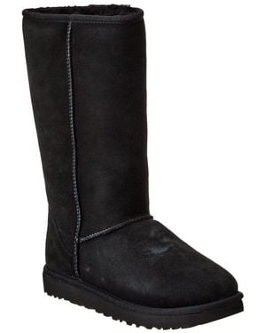 UGG Classic Tall Ii Suede & Shearling Boot - Black