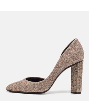 Pierre Hardy Glitter D'Orsay Pumps - Natural