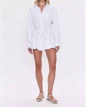 Pistola Vance Long Sleeve Romper - White