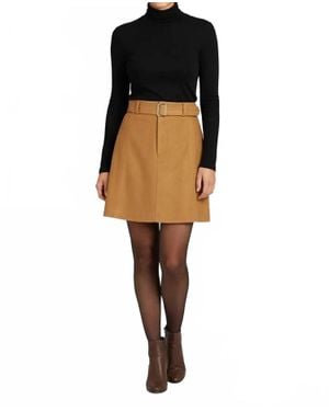 Bishop + Young Chelsea Faux Suede Skirt - Brown