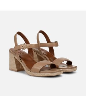 Naturalizer Rose Dress Sandals Bamboo Tan Leather Slingback Gal444 - Brown