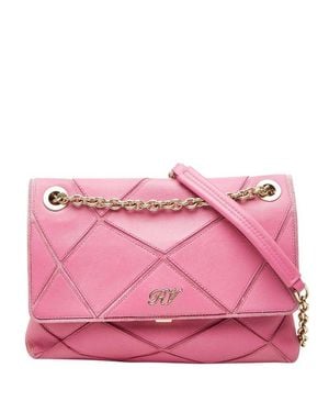 Roger Vivier Prismic Leather Shoulder Bag - Pink