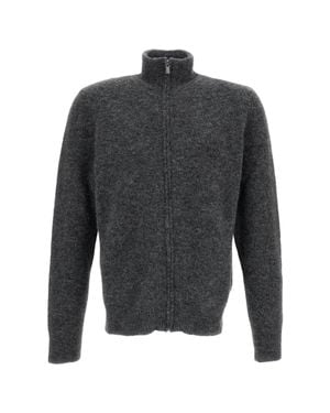Barena Nembo Wool-Blend Zip-Through Knit - Gray