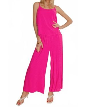 Zenana Every Girl Loves Lounge Set - Pink