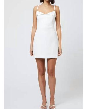 French Connection Whisper Foldover Mini Dress - White