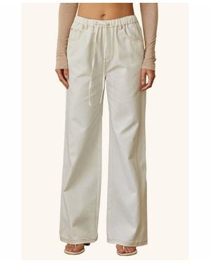 Crescent Rena Denim Pants - Natural