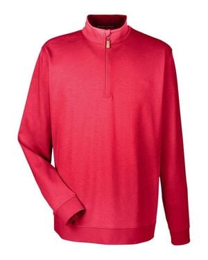 Devon & Jones Drytec20 Performance Quarter-Zip Pullover - Red