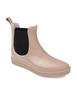 Journee Collection Collection Tru Comfort Foam Drip Rainboot - Brown