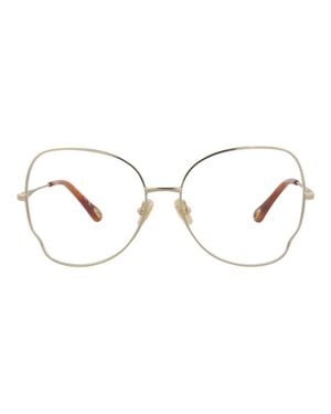 Chloé Cat Eye-Frame Metal Optical Frames - Natural
