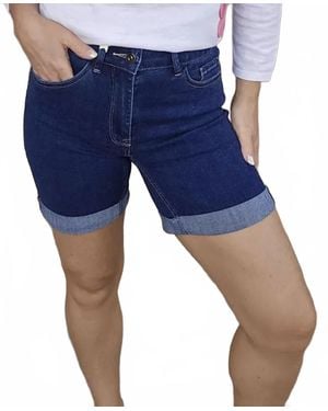 Charlie b A Summer Vibe Roll Up Cuff Shorts - Blue