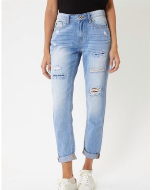 Kancan Boyfriend Distressed Jean - Blue