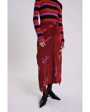 Maria Cher Bonny Midi Skirt - Red