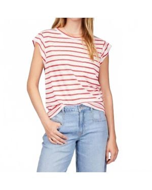 Sanctuary Relaxed Cap Sleeve Tee - Red
