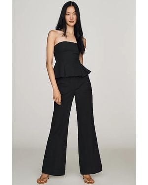 Maeve Jude Linen-Blend Pants Pants - Blue