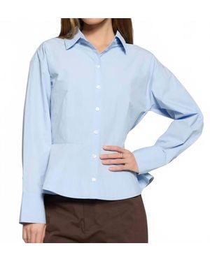 Lost + Wander Lilia Sky Peplum Top - Blue