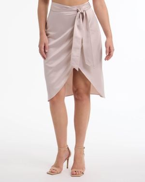 Bebe Side Tie Wrap Skirt - Pink