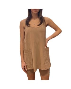 Bucketlist Jersey Mini Dress With Built - Brown