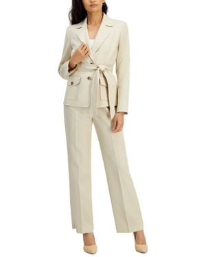 Le Suit Petites 2Pc Office Two-Button Suit - Natural