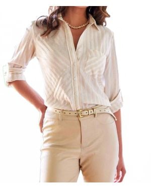 Finley Teigan Stripe Shirt - White