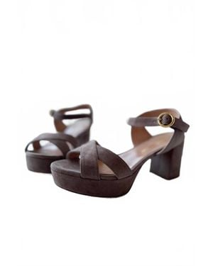 Rupert Sanderson Deidre Suede Heels - Brown