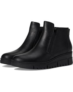 Vionic Uptown Sur Boots Woblack Leather Wedge Heel Ankle Bootie Zap588