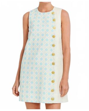 mestiza Etta Scallop Mini Dress - Blue