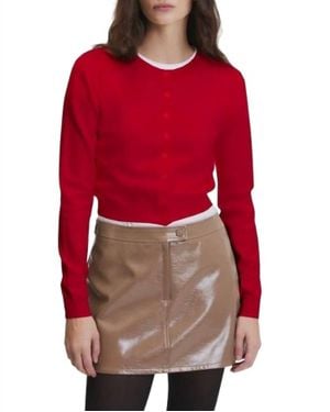 DELUC Clark Cropped Cardigan - Red