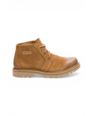 Caterpillar Cat (Caterpillar) Tan Leather Hiking Mid-Cut Chukka Ankle Boots - Brown