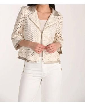 FRANK LYMAN Collar Casual Hip Jacket - Natural
