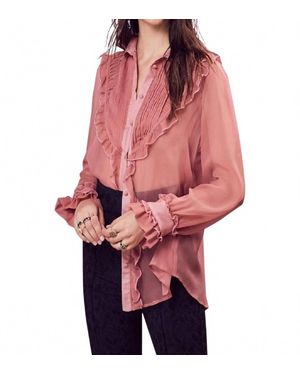 For Love & Lemons Vivi Pintuck Blouse - Red