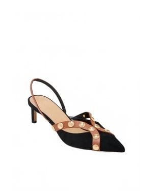 Ulla Johnson Vendome Studded Kitten Heel - Black