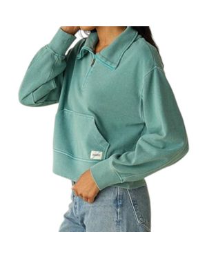 Fair Harbor Saltaire Half Zip Sweater - Green
