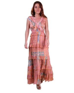 Miss June Estefania Long Dress - Red