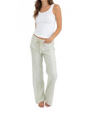 Level 99 Miley Wide Leg Lounge Pants - White