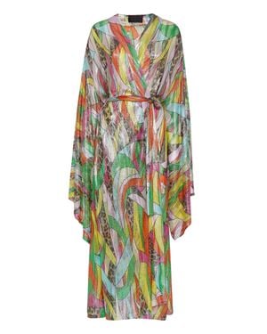 Philipp Plein Knit Lurex Kaftan Patchwork - White