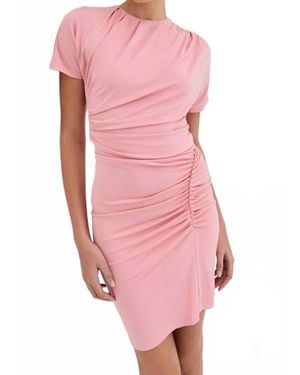 Jonathan Simkhai Kiko Short Sleeve Mini Dress - Pink