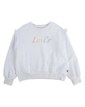 Levi's Sweatshirt Big Girls Ruffle Balloon Sleeve Crew Neck Red580 - White