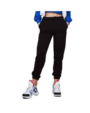 AMBAR High-Rise Cotton Jogger Pants - Black