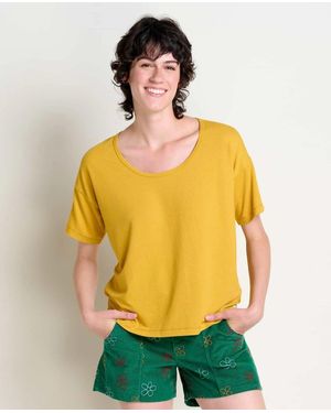 Toad & Co. Piru T-Shirts Stretch Short Sleeve Scoop Neck Gbo2197 - Yellow