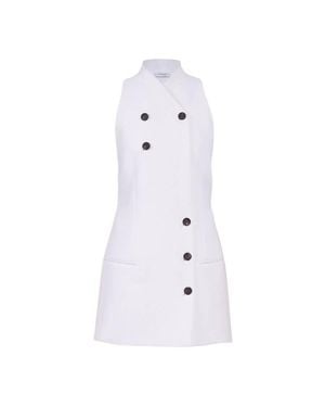 Ferragamo Ferragamo Short Double Breasted Wrap Dress - White