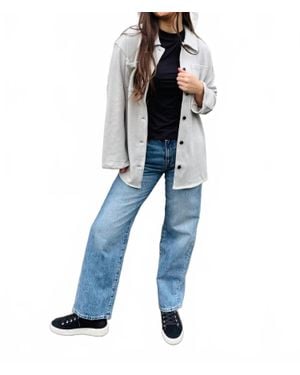 7 For All Mankind Callie Shirt Jacket - Blue