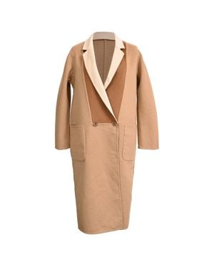 Max Mara Kipur Reversible Coat - Natural